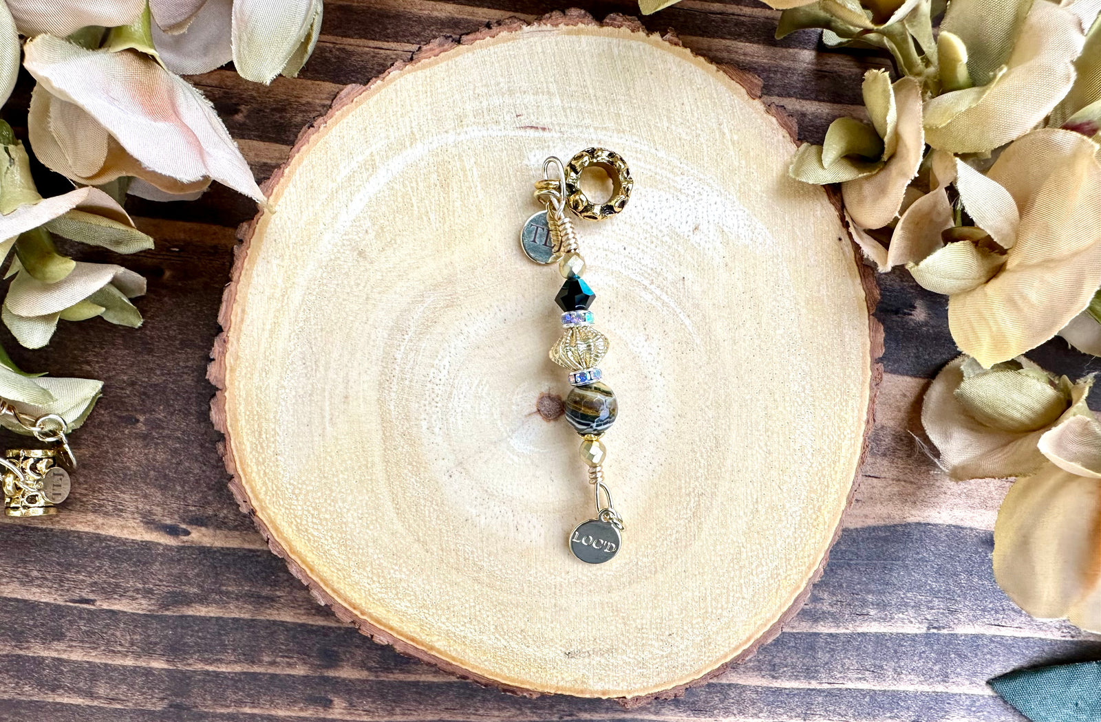 I AM LOC'D IRON ZEBRA JASPER Loc Jewel