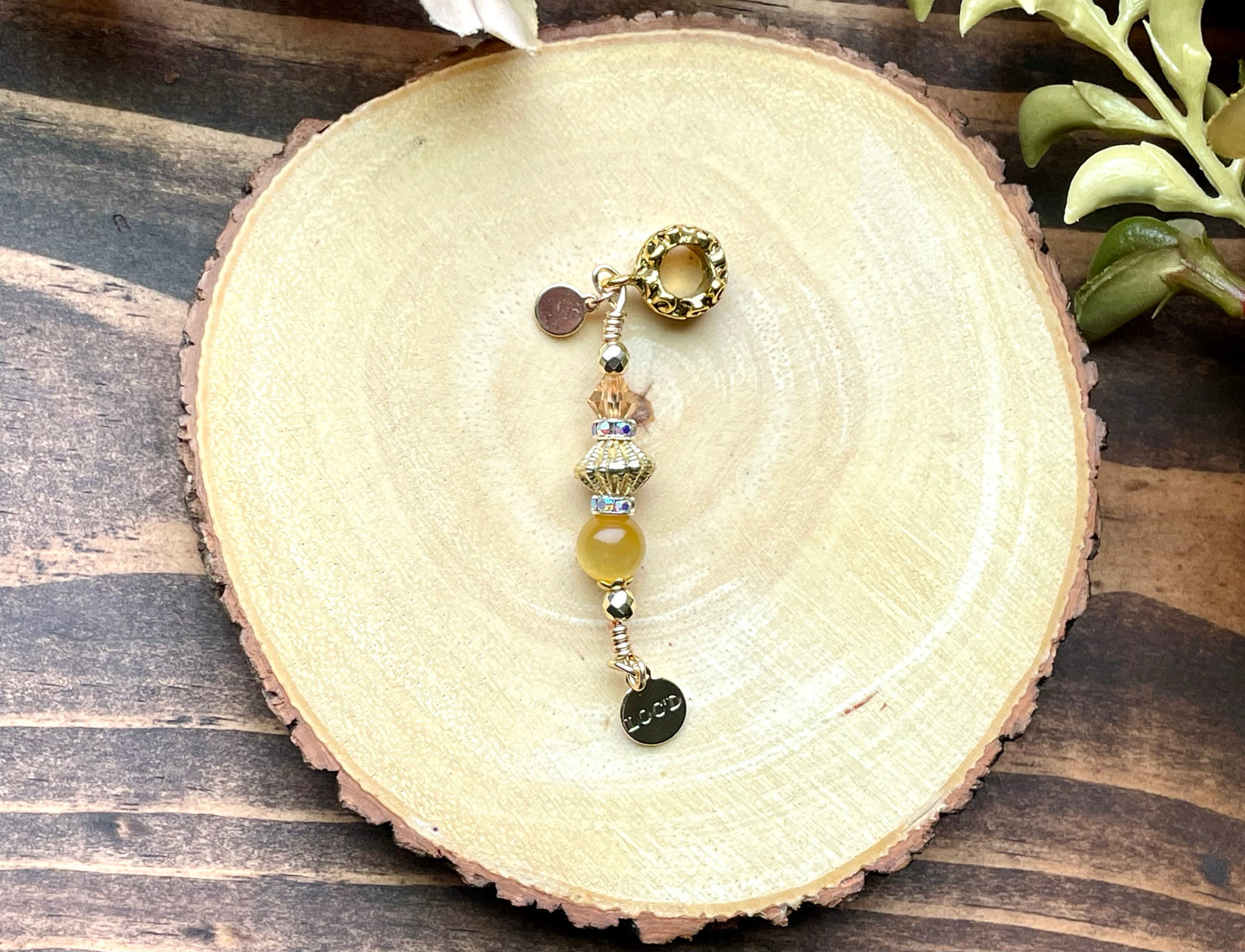 I AM LOC'D YELLOW BLONDE Tiger's Eye Loc Jewel