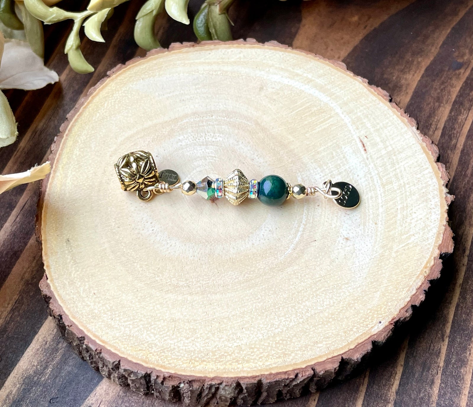 I AM LOC'D HAWKEYE DARK GREY Tiger's Eye Loc Jewel