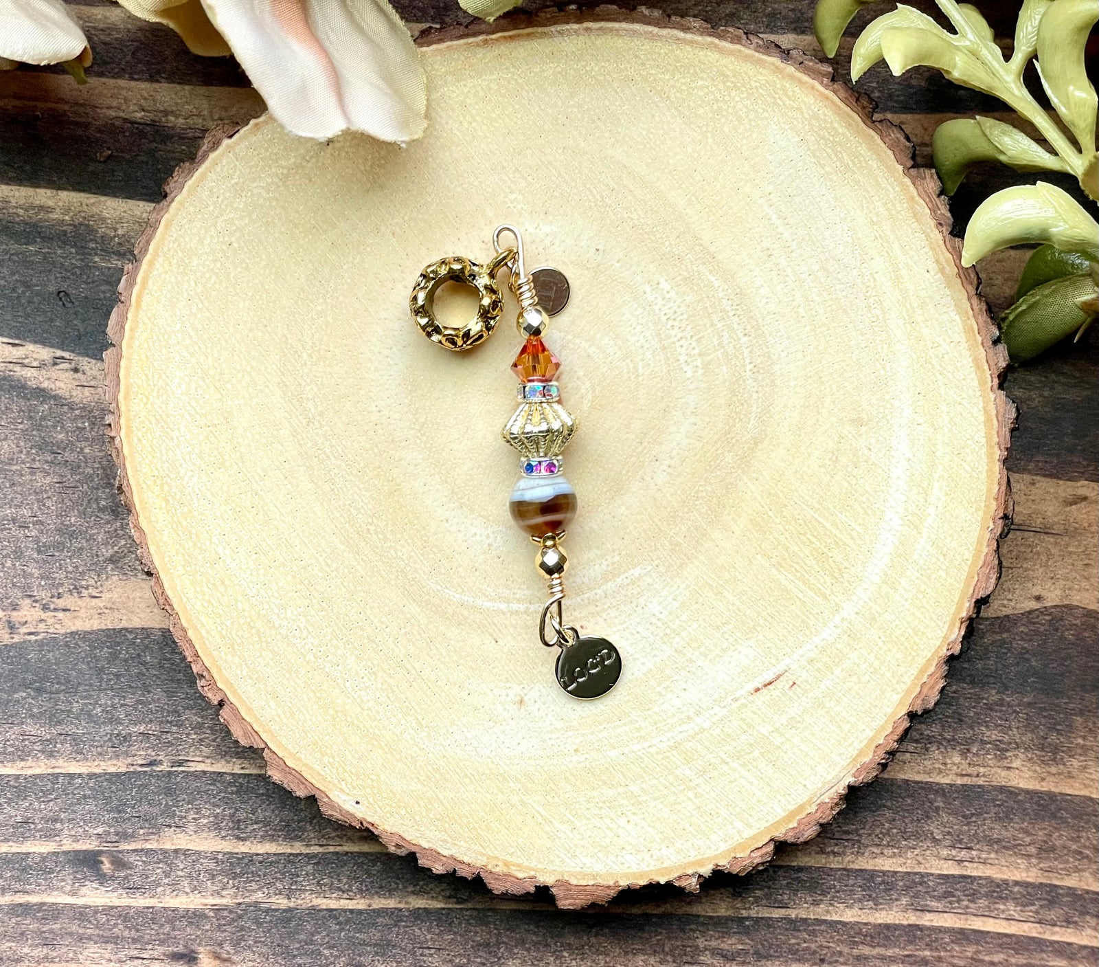 I AM LOC'D BROWN SARDONYX Loc Jewel