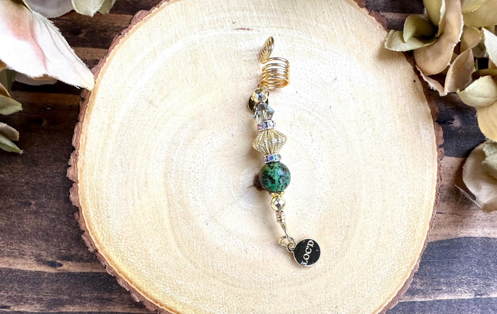 I AM LOC'D AFRICAN TURQUOISE Loc Jewel