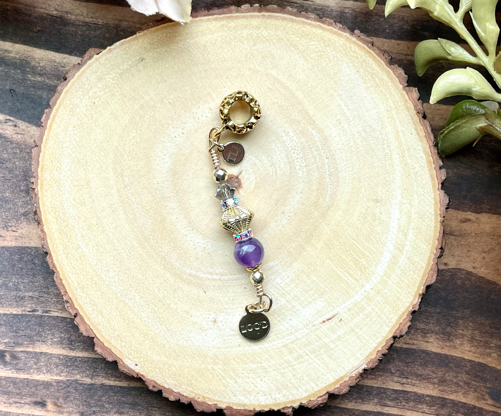 I AM LOC'D AMETHYST Loc Jewel