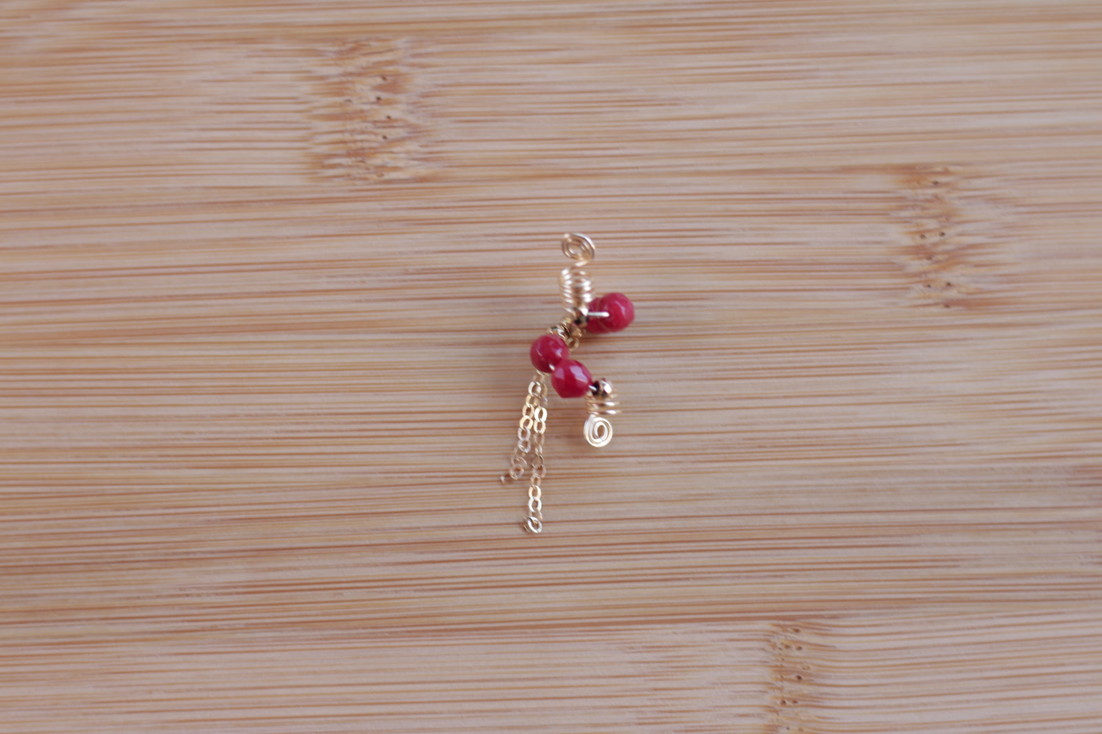 RED VELVET CORAL & GOLD Sisterlock Jewel - TIFFANY'S LOC JEWELS