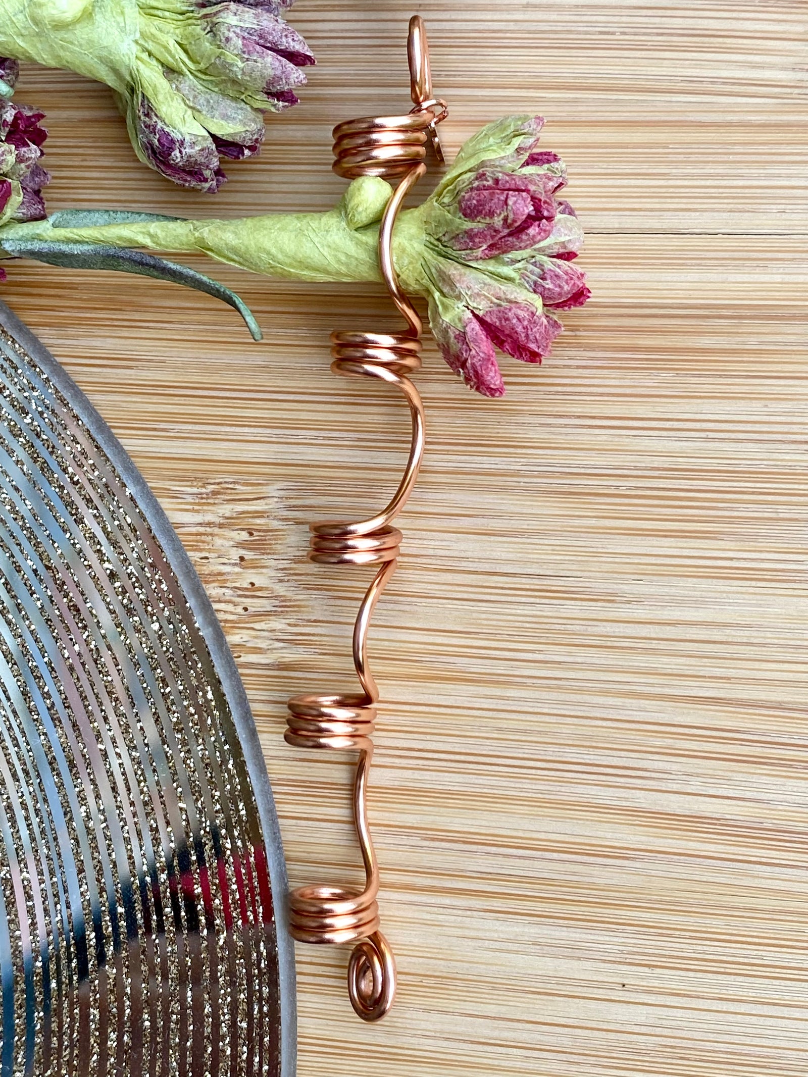 ALL IS FAIR Copper Curve Wire-Wrap Slim-Thick Loc Jewel