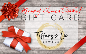 TIFFANY'S LOC JEWELS CHRISTMAS GIFT CARD