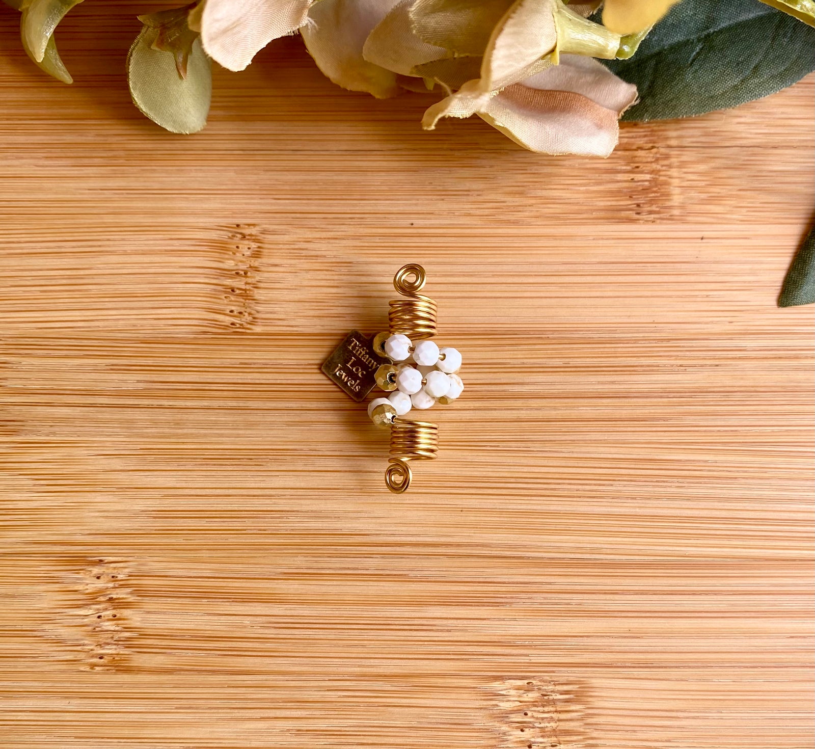 LEGENDARY LOVE White Buffalo Turquoise Matte Gold Loc Jewel