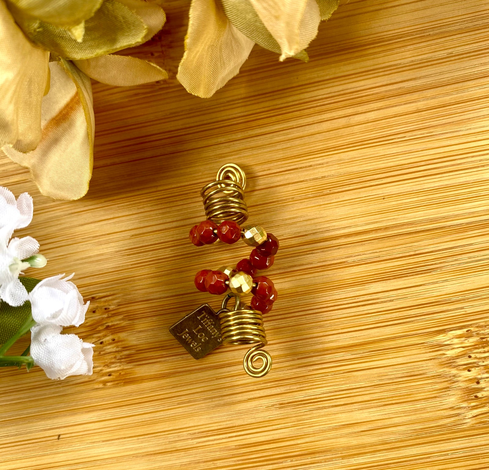 LEGENDARY LOVE Red River Jasper Matte Gold Loc Jewel