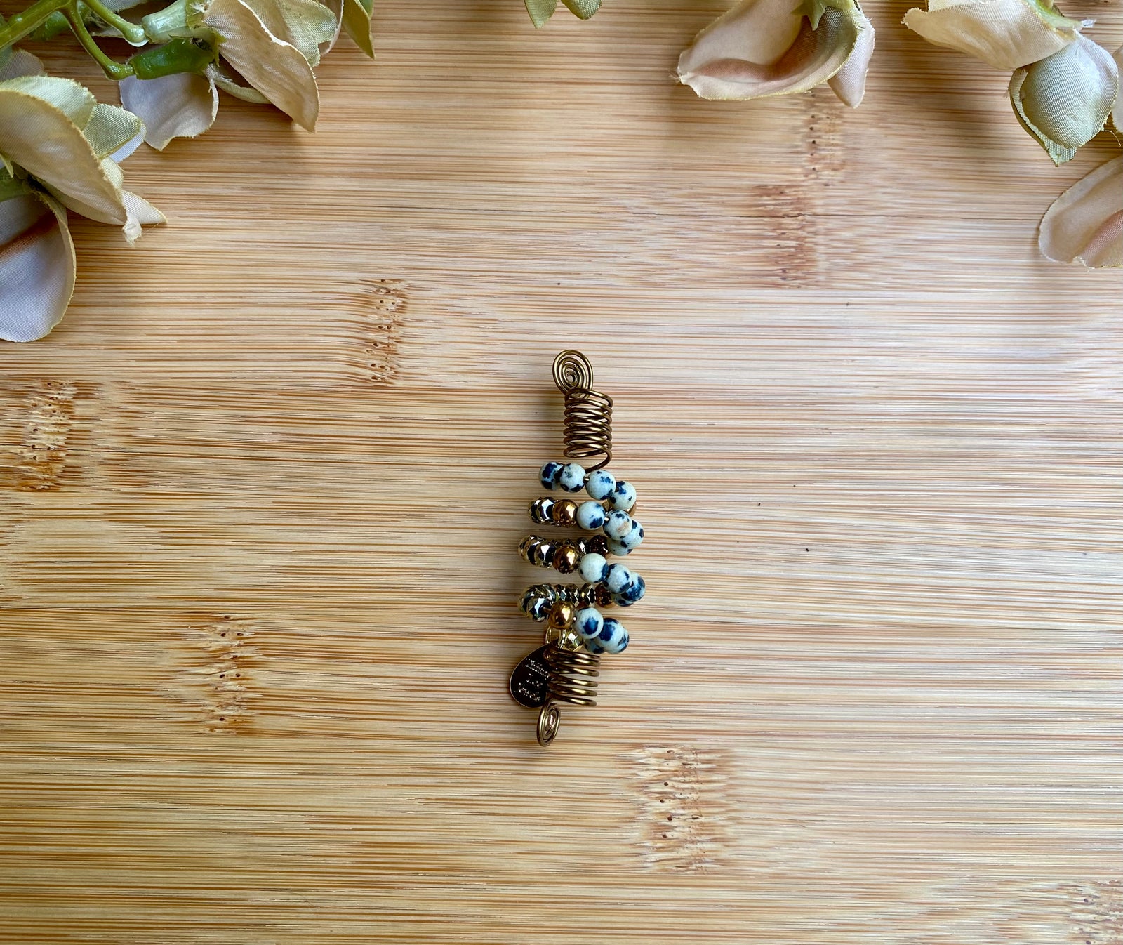 THE QUEEN'S CHOICE Dalmatian Jasper Hematite Loc Jewel