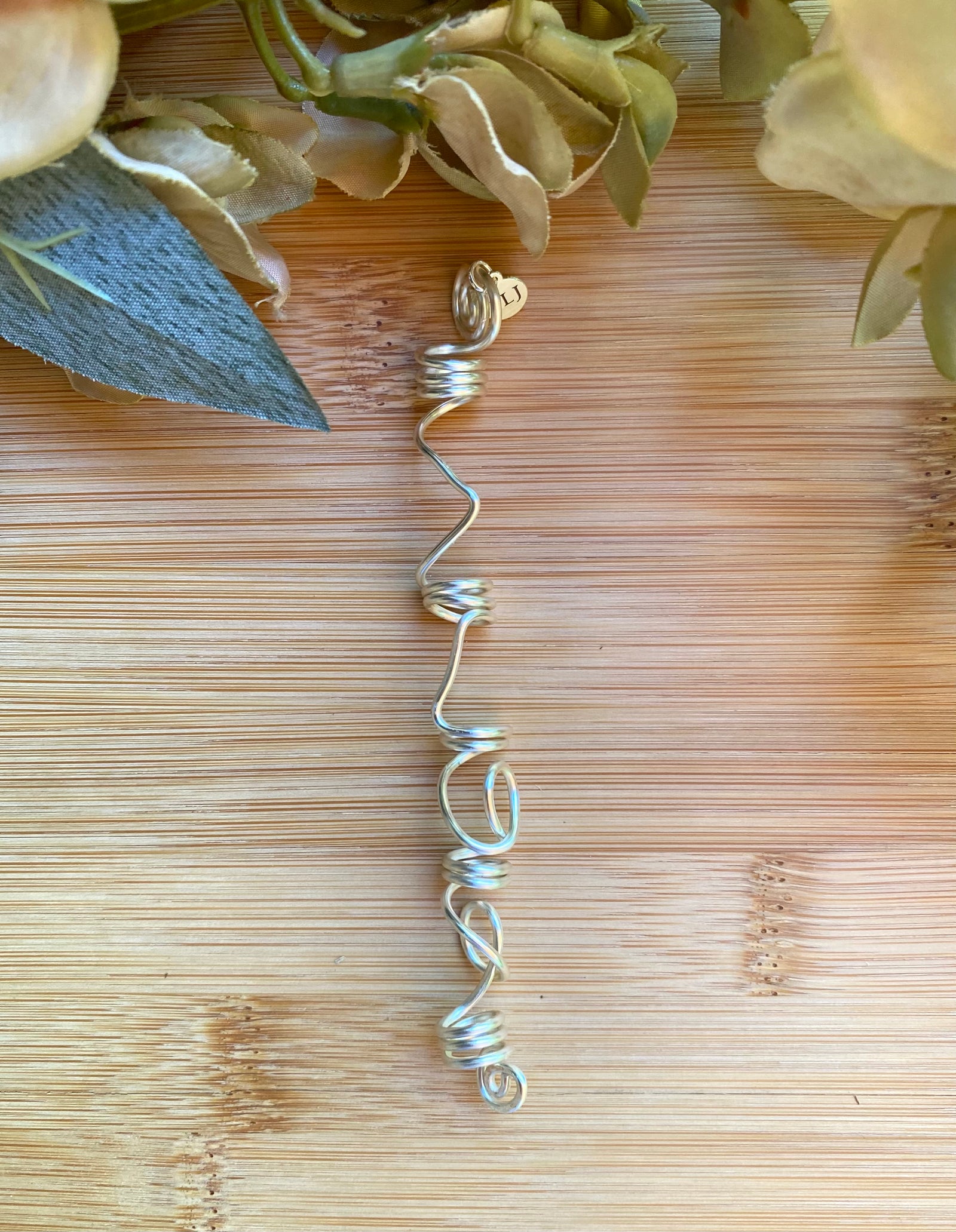 SCENIC ROUTE Artistic Silver Wire-Wrap Slim-Thick Loc Jewel