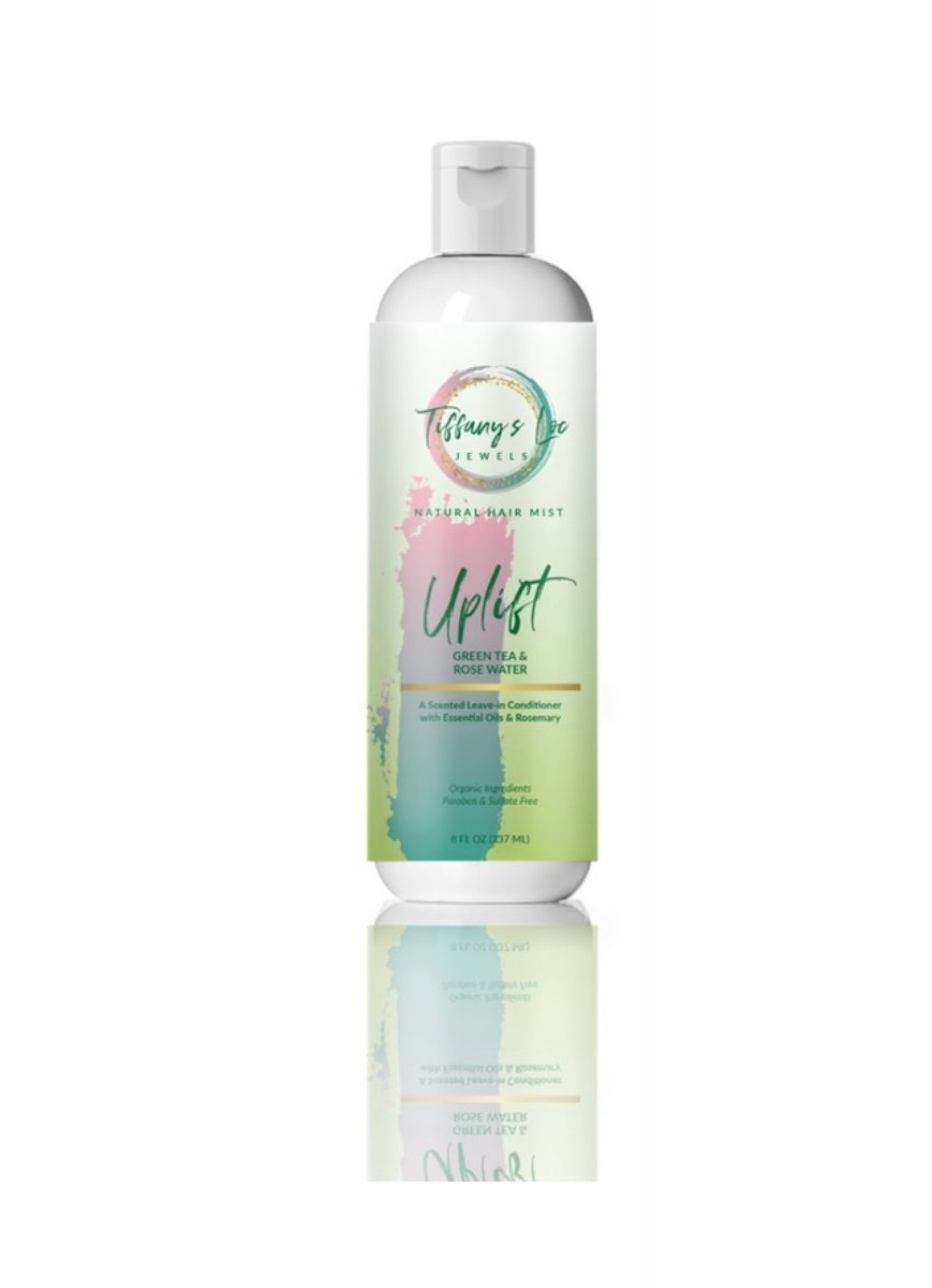 UPLIFT GREEN TEA & ROSEWATER NATURAL HAIR MIST with ROSEMARY OIL