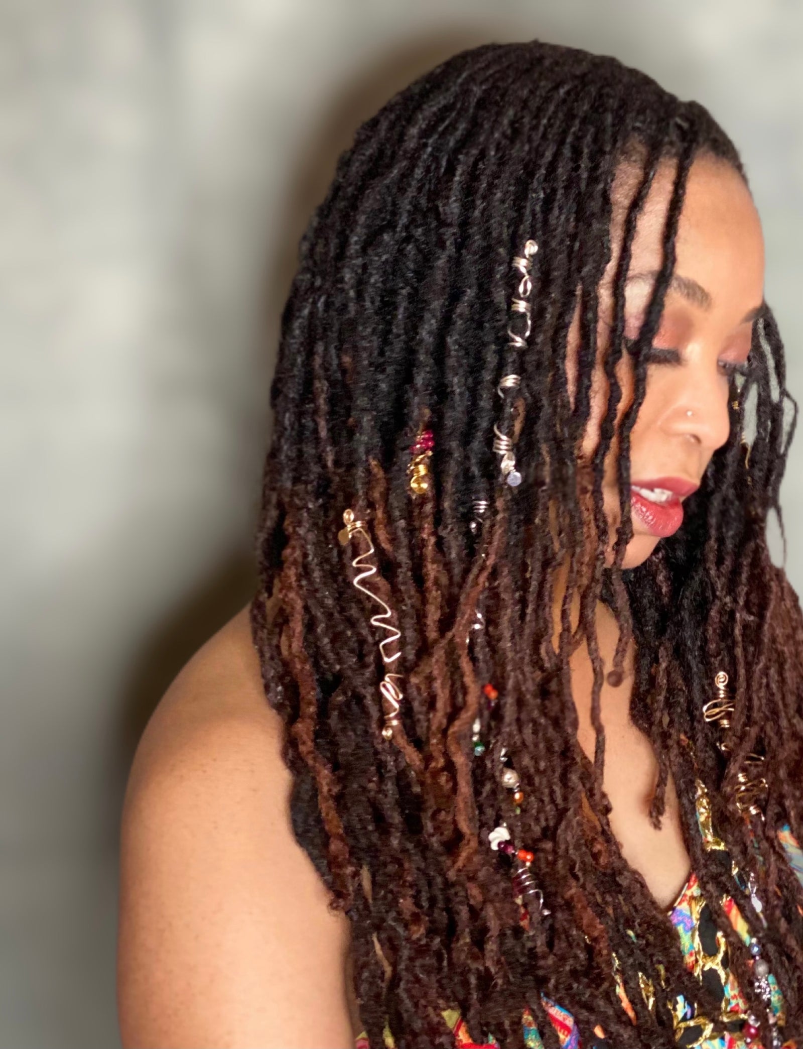 EN VOGUE Artistic Gold Angular Zig Zag Loc Jewel