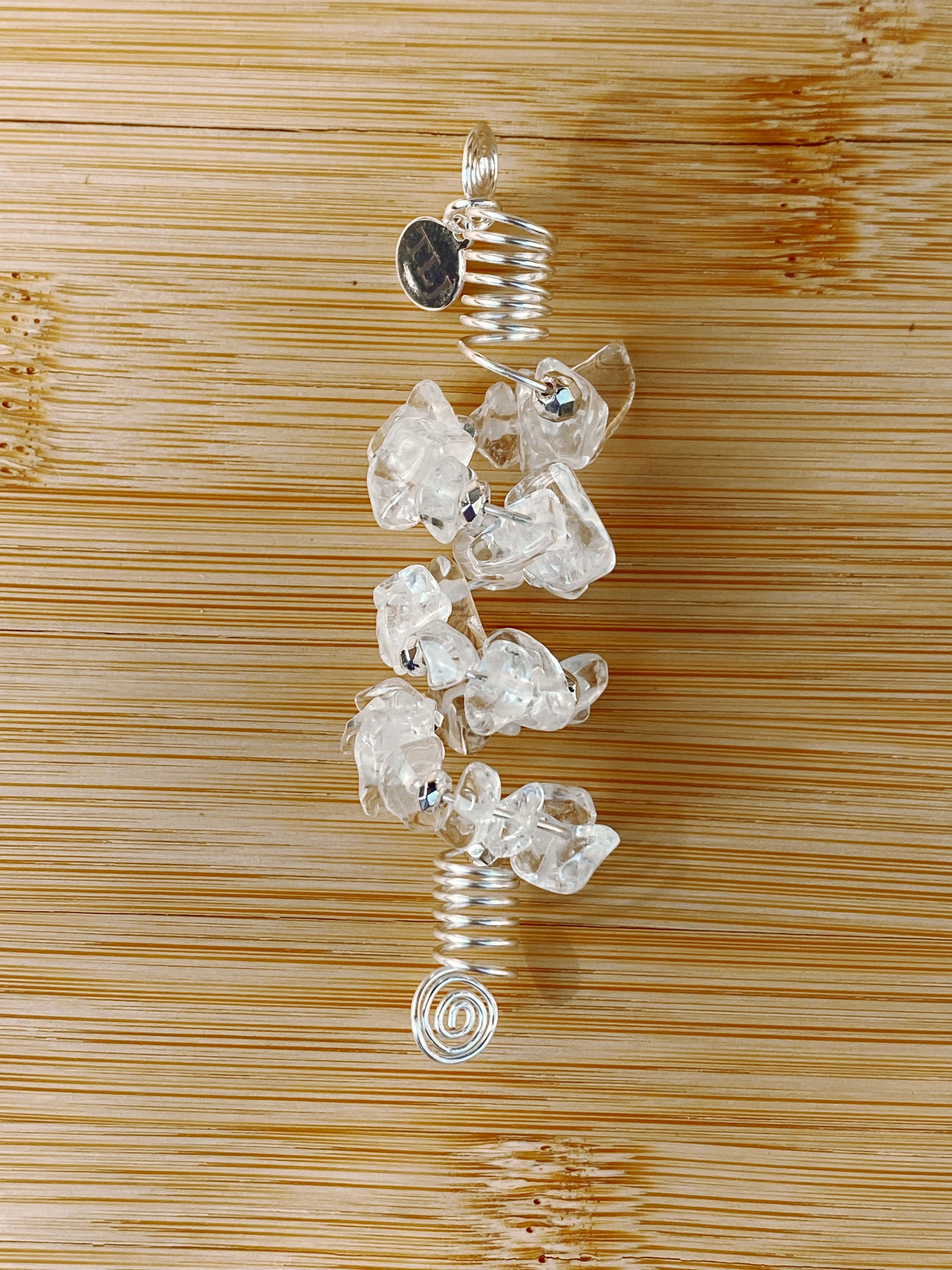 CRUSHED ICE CLEAR CRYSTAL QUARTZ Chip Loc Jewel