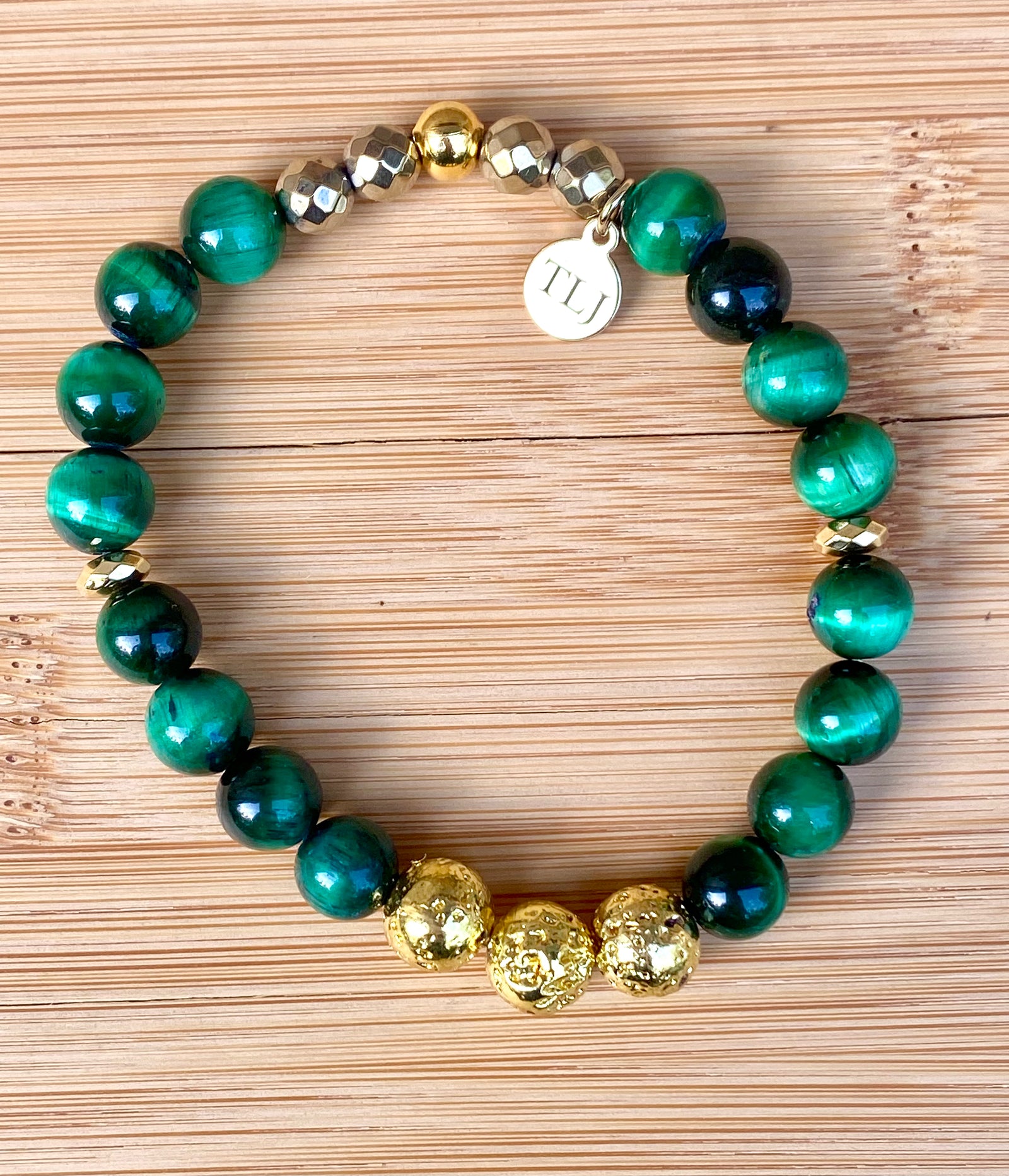 PALACE GREEN Tiger's Eye Stacking Bracelet