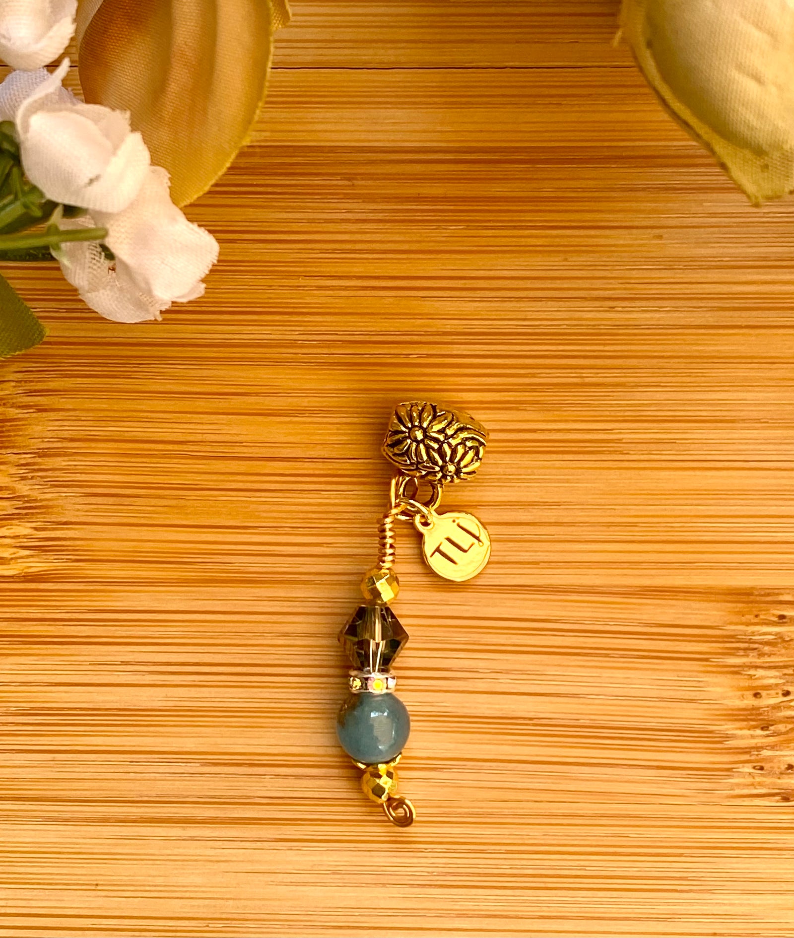 ICONIC Ocean Blue Golden Quartz SISTERLOCK Jewel