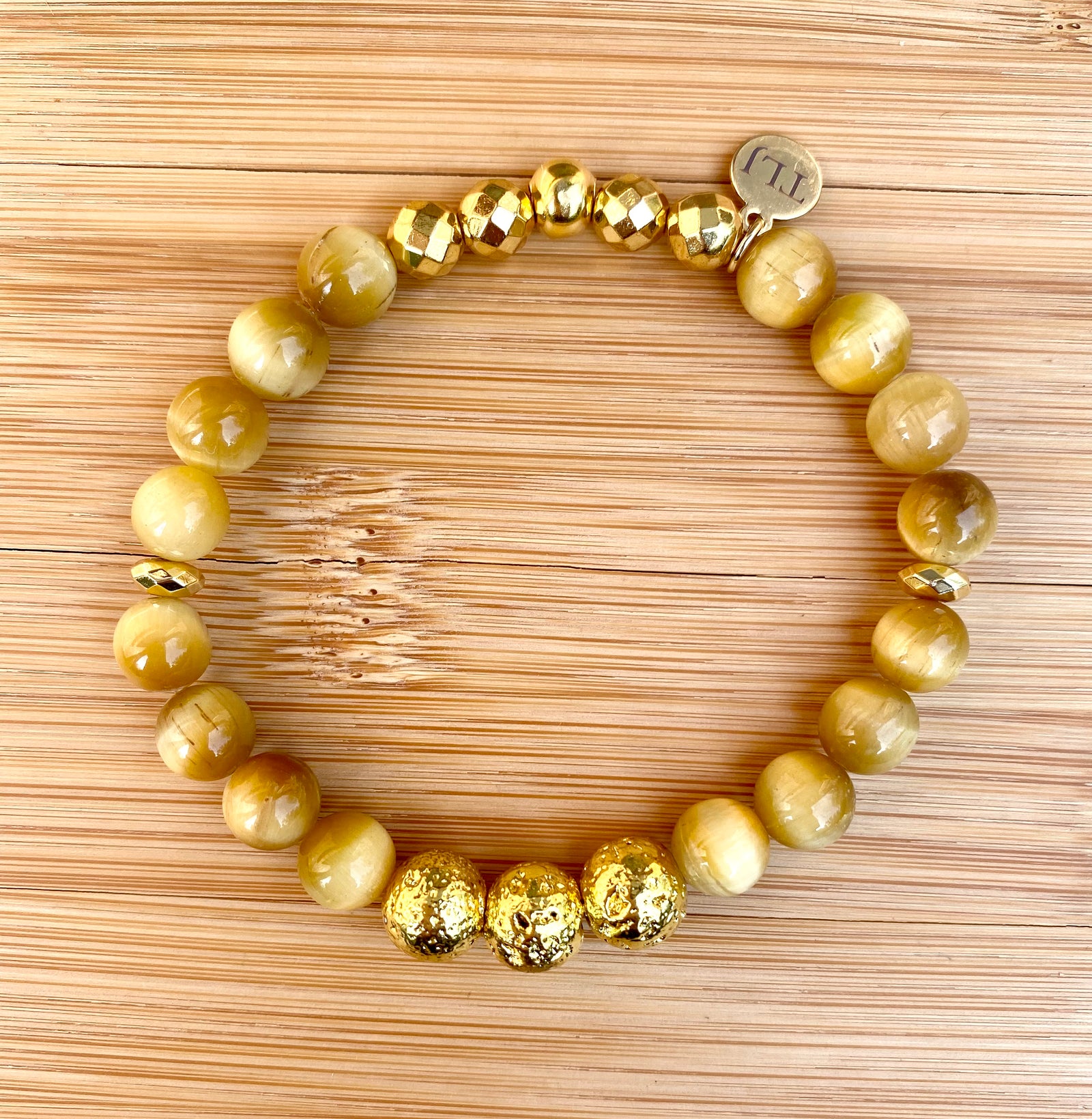JAROSITE Blonde Tiger's Eye Stacking Bracelet