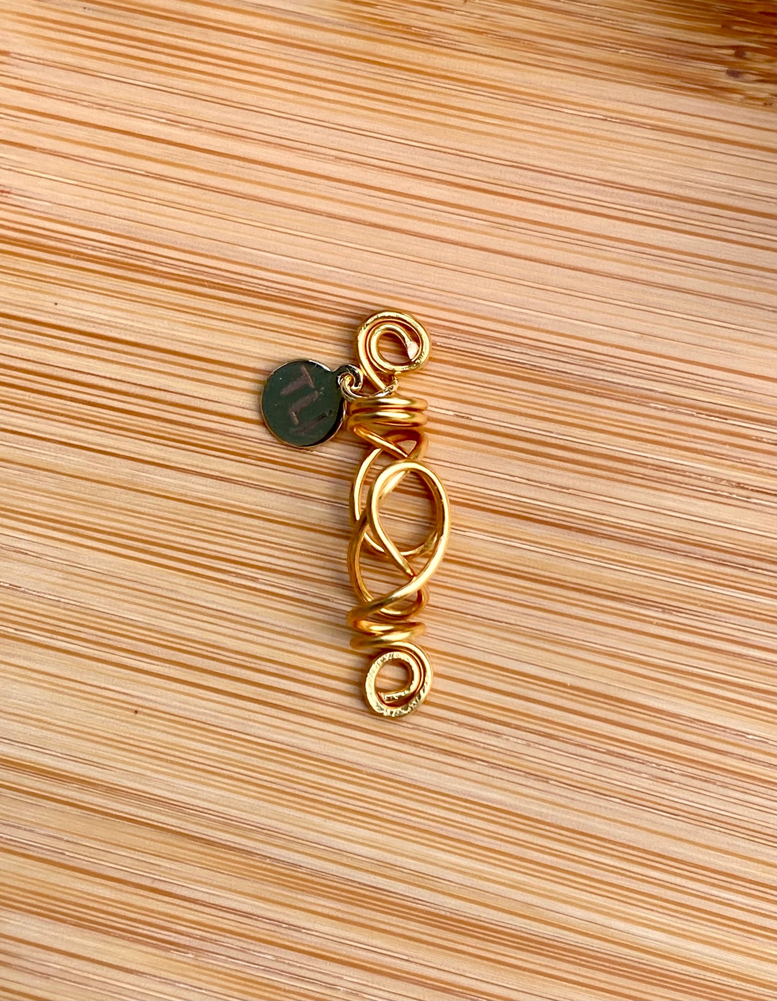 LOVE AWAITS Loop Gold Wire-Wrap SISTERLOCK Jewel