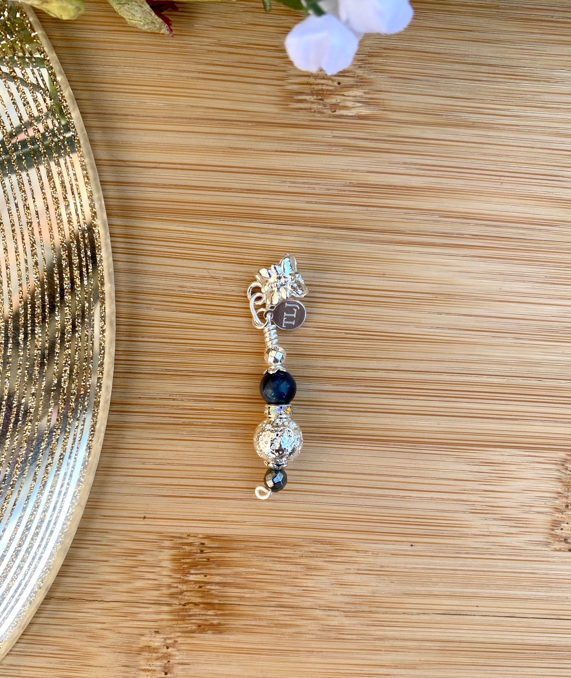 POSH Black Tiger's Eye & Silver Lava Loc Jewel