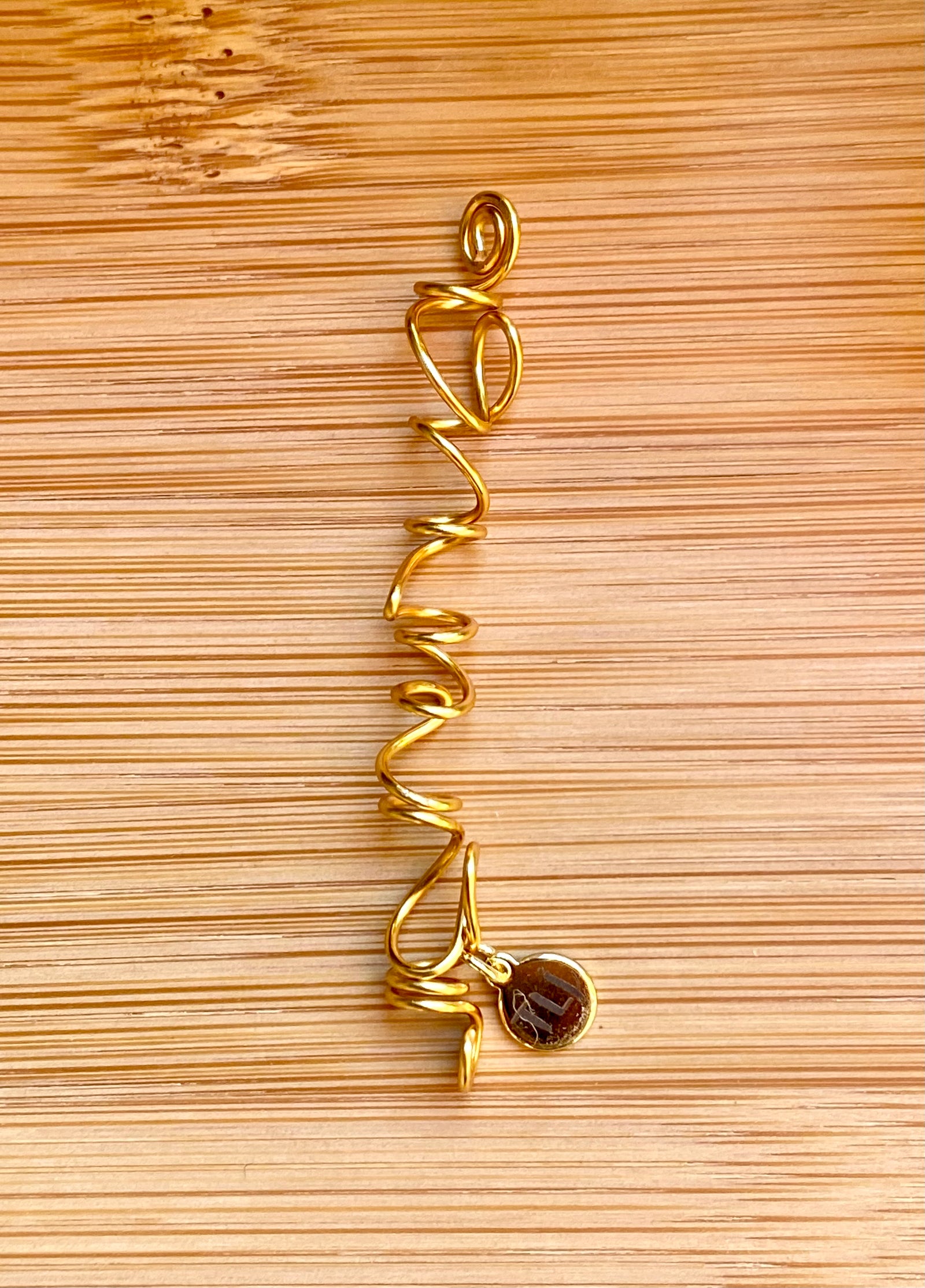 FAIR GAME Artistic Gold Wire-Wrap SISTERLOCK Jewel