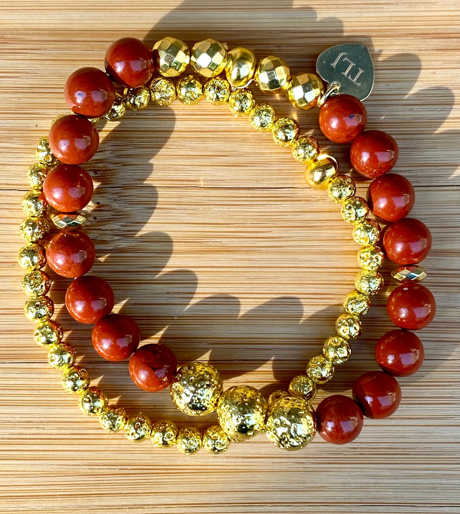 CHERRYWOOD Red Jasper Stacking Bracelet