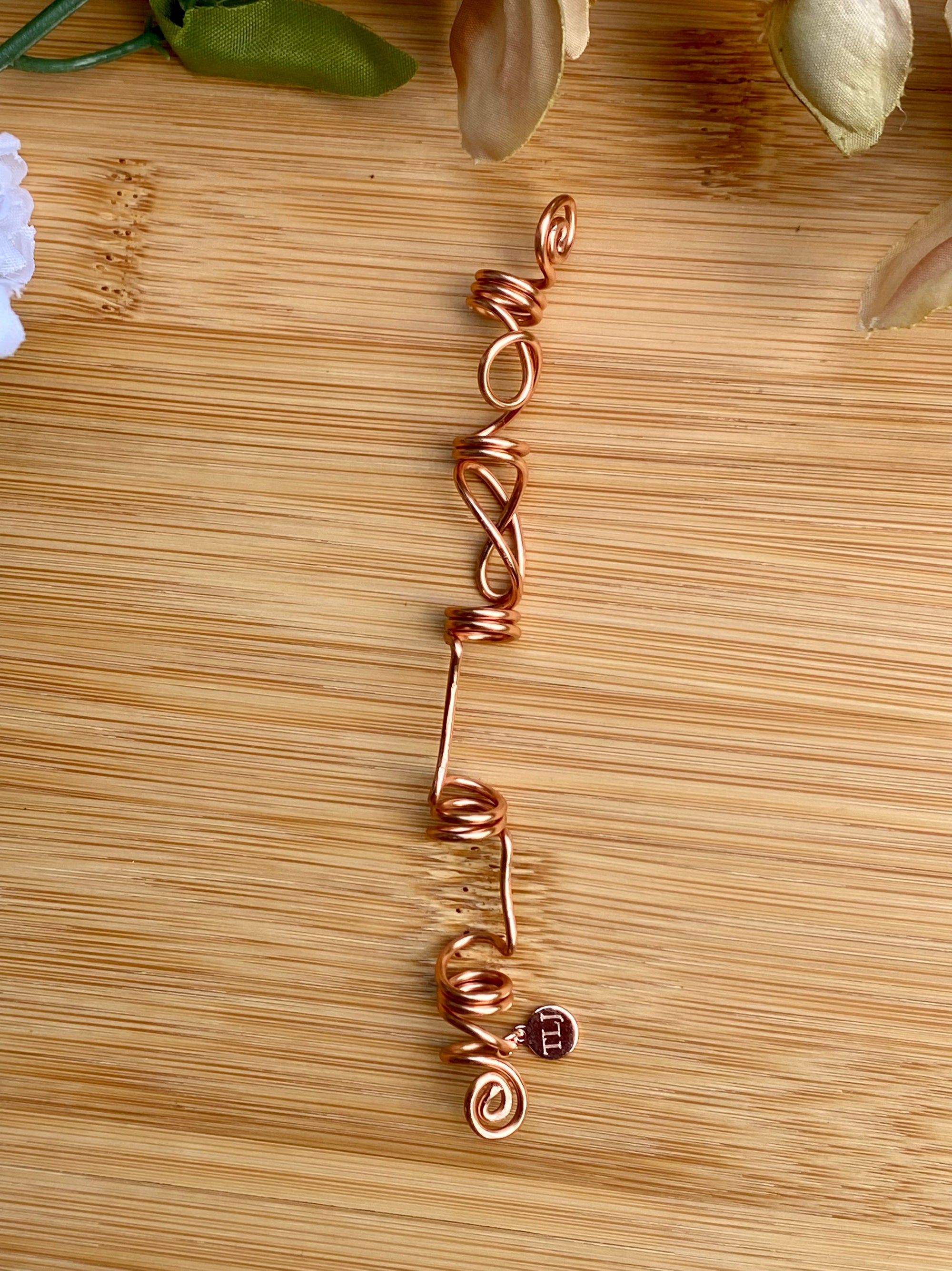 SCENIC ROUTE Artistic Copper Wire-Wrap Slim-Thick Loc Jewel