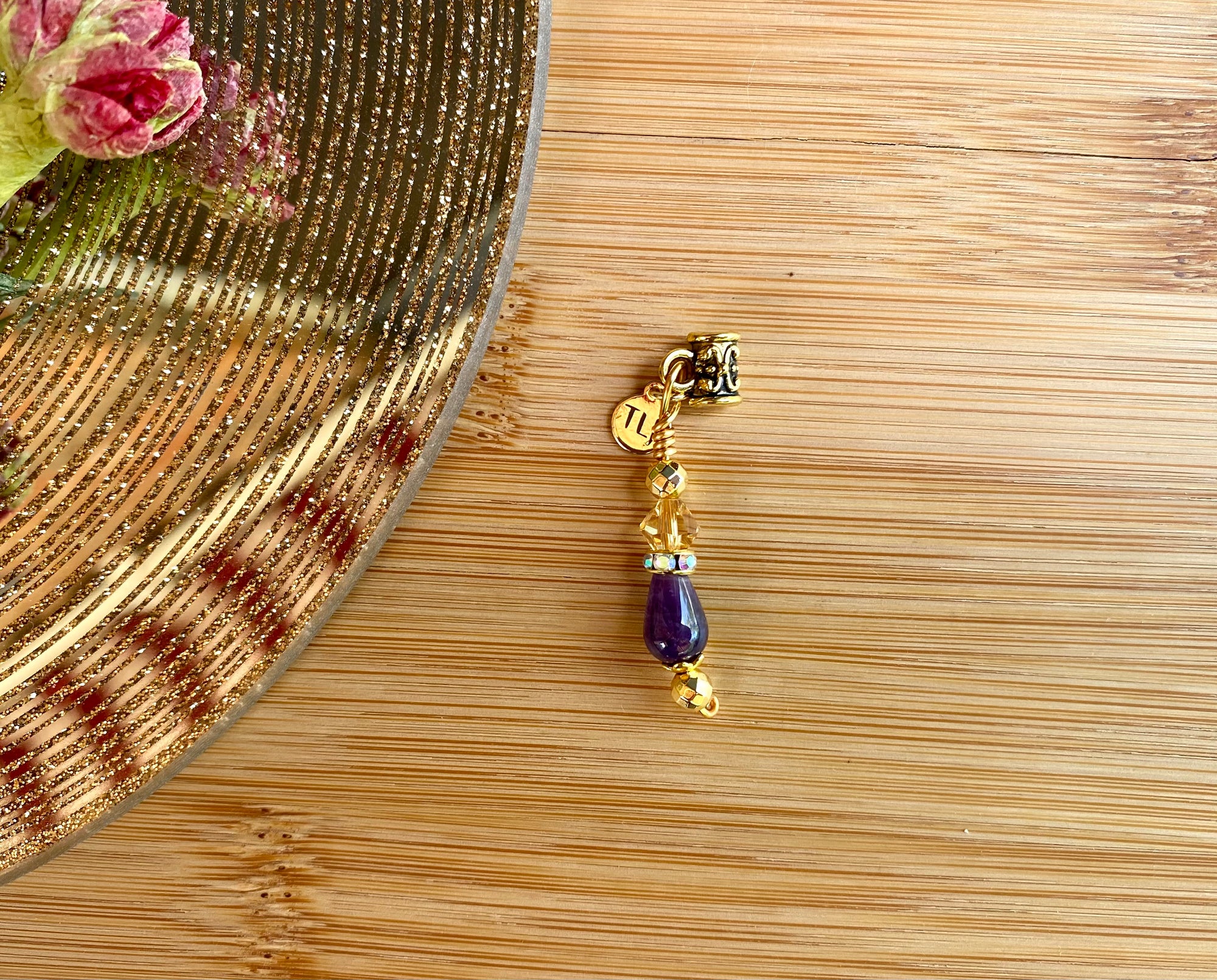 SUBTLE GLAM  Yellow Gold & Amethyst Teardrop SISTERLOCK Jewel